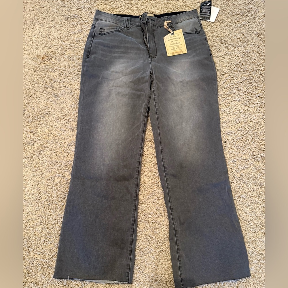 NWT Democracy Gray Straight-Leg Jeans